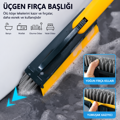 Profesyonel 2'si 1 Arada Temizlik Fırçası ve Çekçek